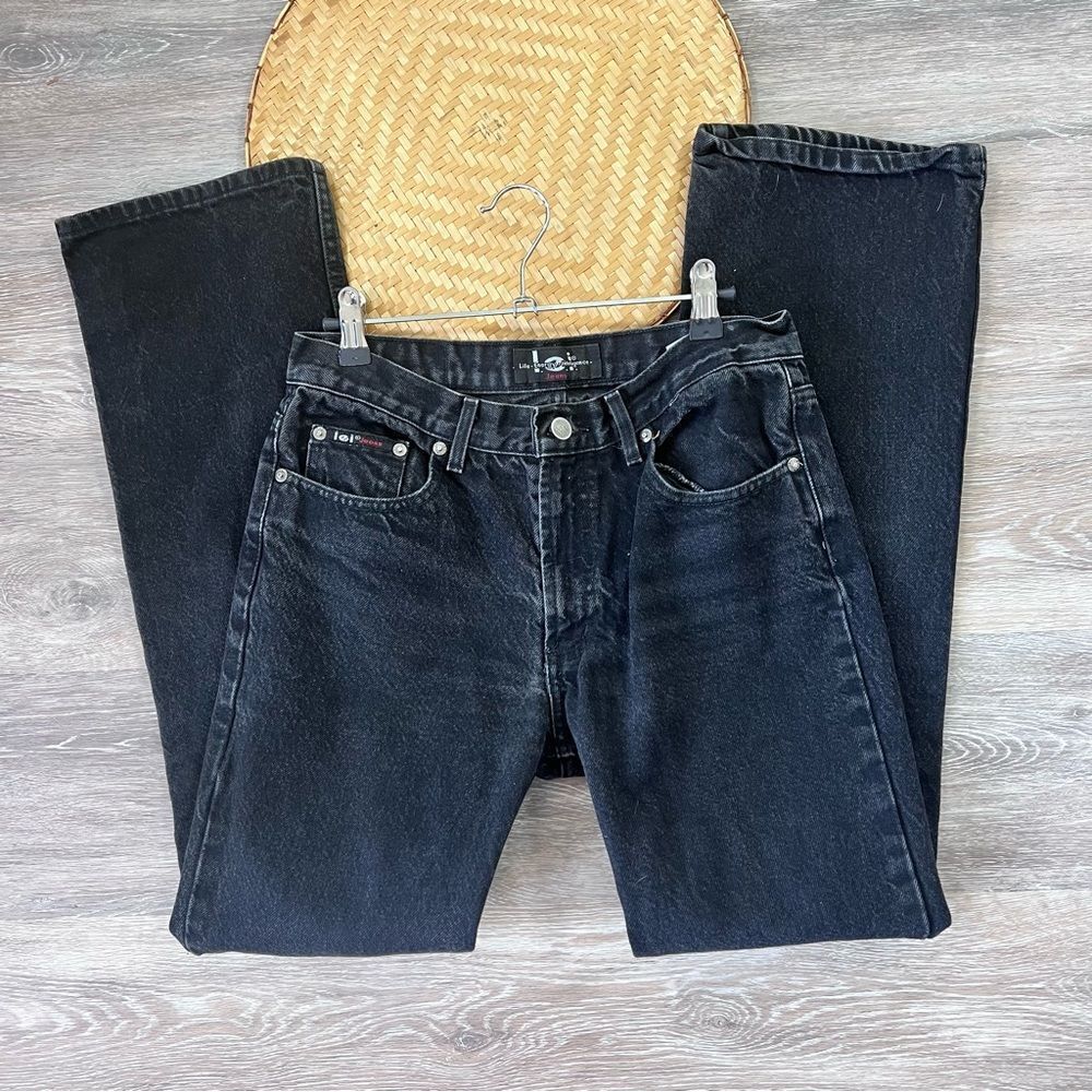 Vintage Black Straight Leg Women Jeans